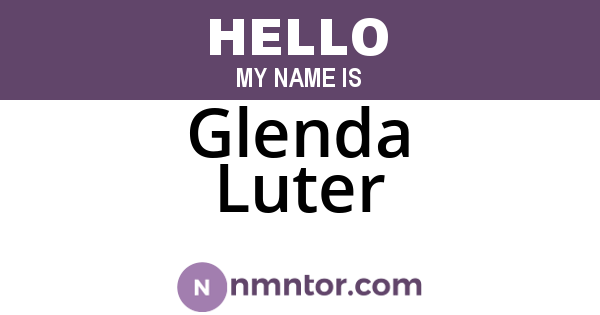 Glenda Luter