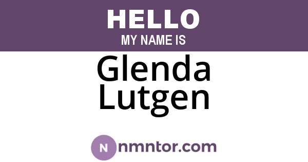 Glenda Lutgen