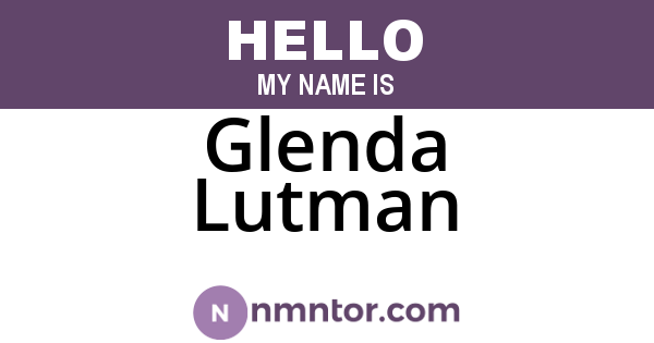 Glenda Lutman