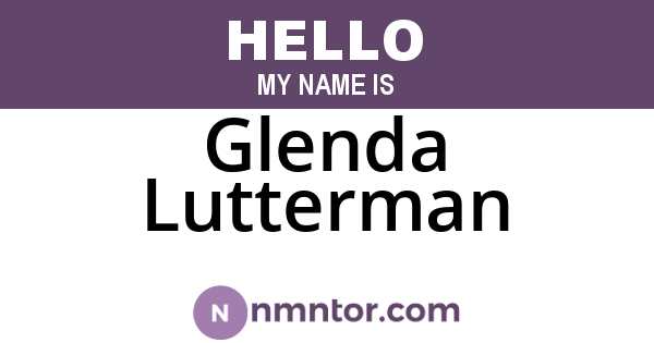 Glenda Lutterman