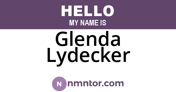 Glenda Lydecker