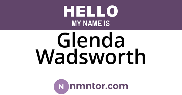 Glenda Wadsworth