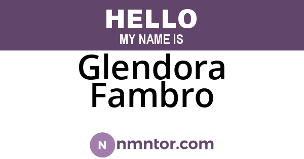 Glendora Fambro