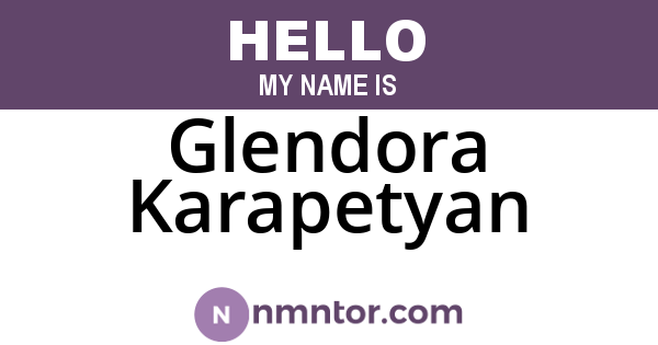Glendora Karapetyan