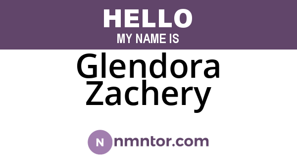 Glendora Zachery