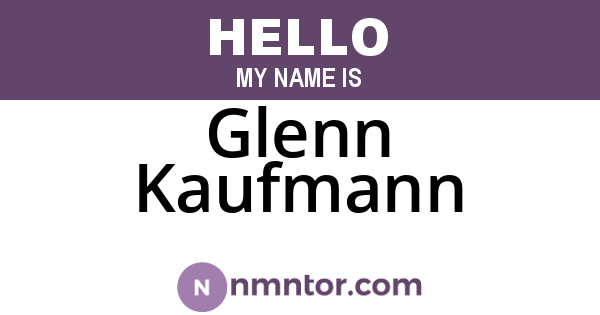 Glenn Kaufmann
