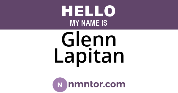 Glenn Lapitan