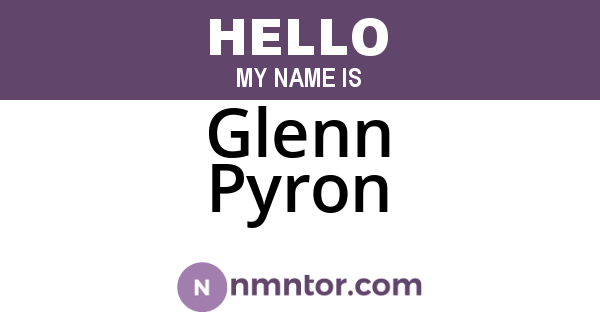 Glenn Pyron