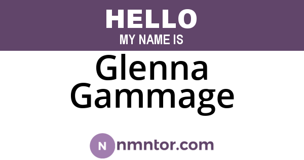 Glenna Gammage