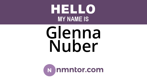 Glenna Nuber