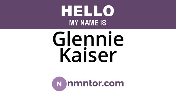 Glennie Kaiser