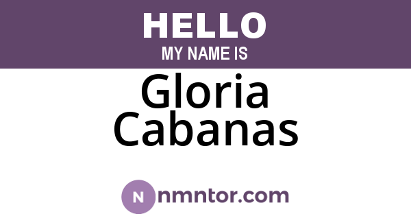 Gloria Cabanas