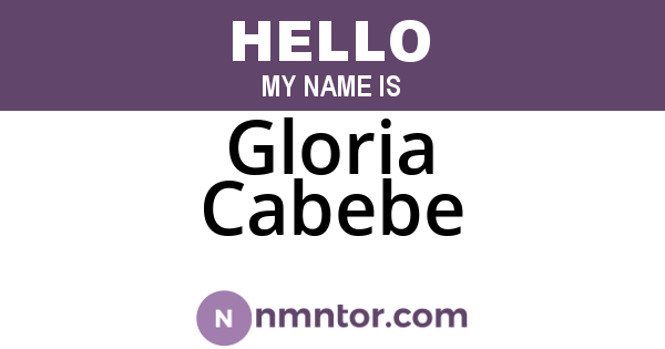 Gloria Cabebe