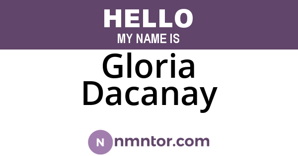 Gloria Dacanay