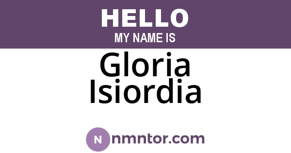 Gloria Isiordia