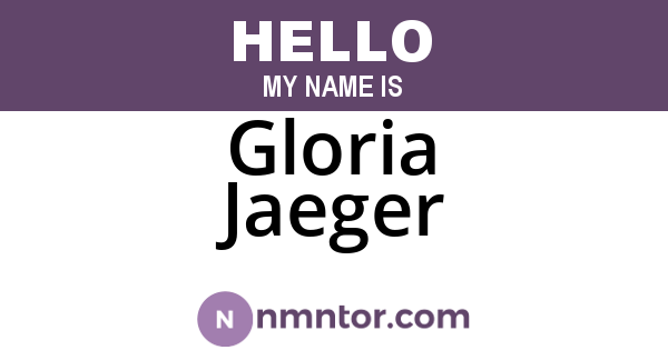 Gloria Jaeger