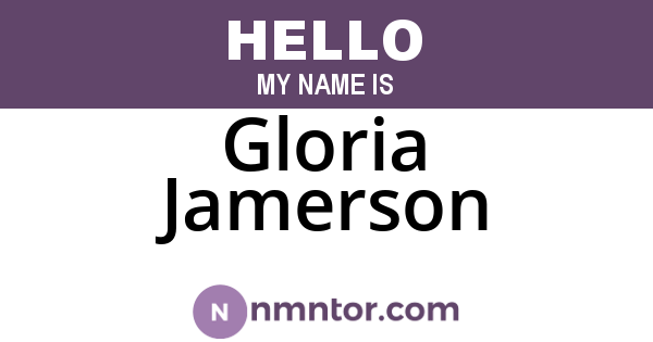 Gloria Jamerson