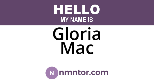 Gloria Mac