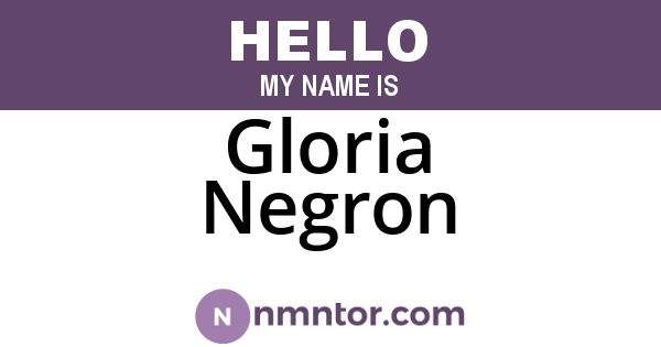Gloria Negron