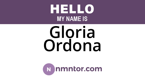 Gloria Ordona