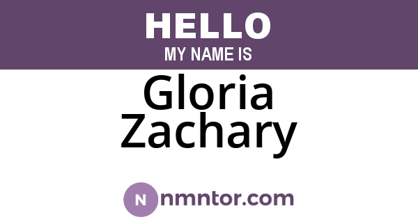 Gloria Zachary