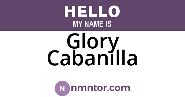 Glory Cabanilla