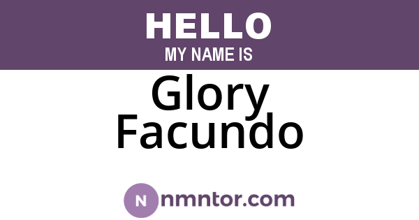 Glory Facundo