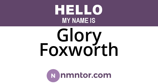Glory Foxworth