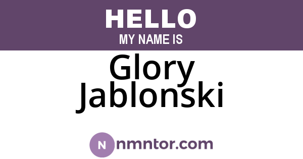 Glory Jablonski
