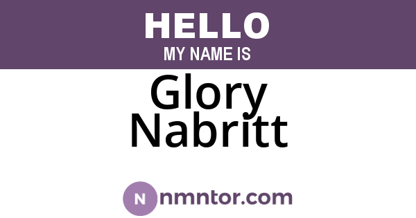 Glory Nabritt