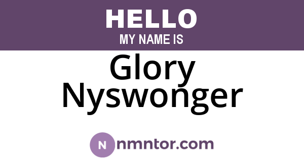 Glory Nyswonger