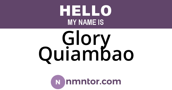Glory Quiambao