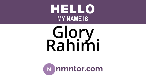 Glory Rahimi