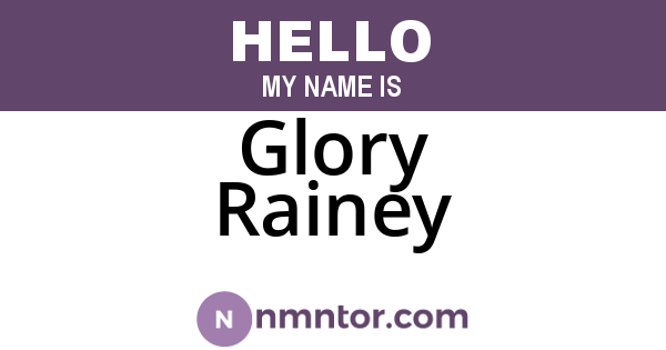 Glory Rainey