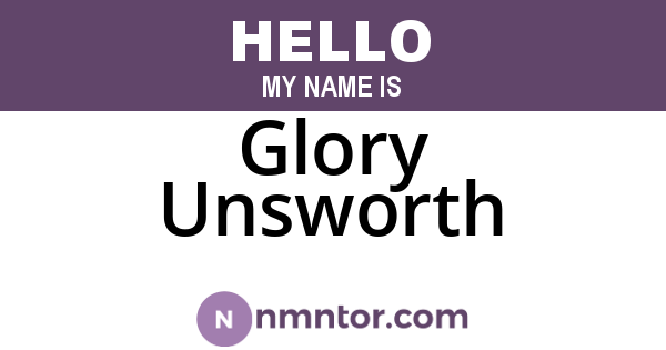 Glory Unsworth