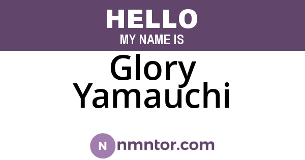 Glory Yamauchi