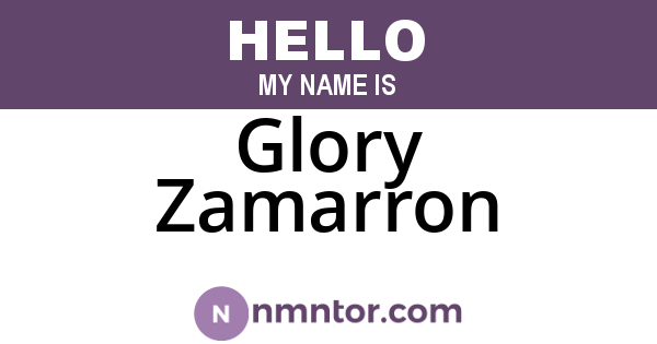 Glory Zamarron