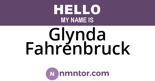 Glynda Fahrenbruck
