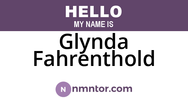 Glynda Fahrenthold