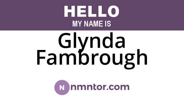 Glynda Fambrough