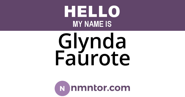 Glynda Faurote