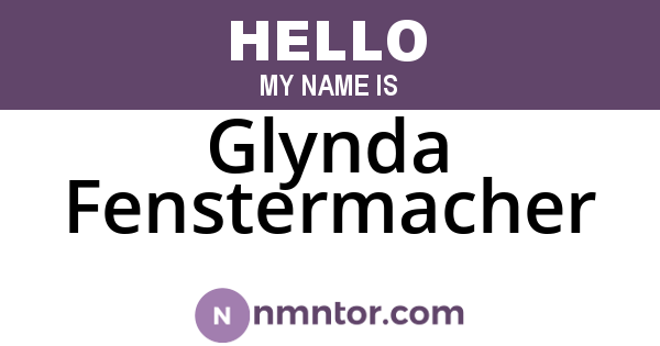 Glynda Fenstermacher