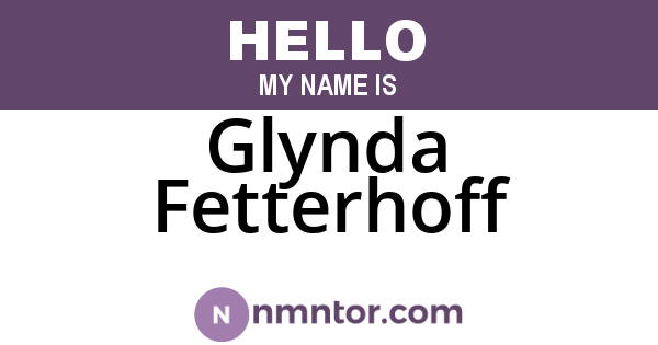Glynda Fetterhoff