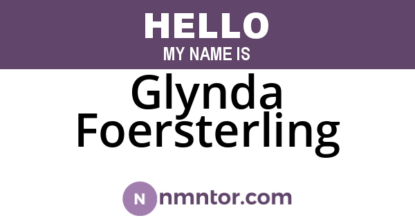 Glynda Foersterling