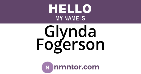 Glynda Fogerson