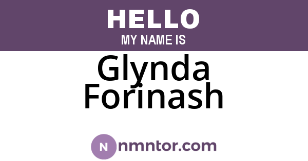 Glynda Forinash
