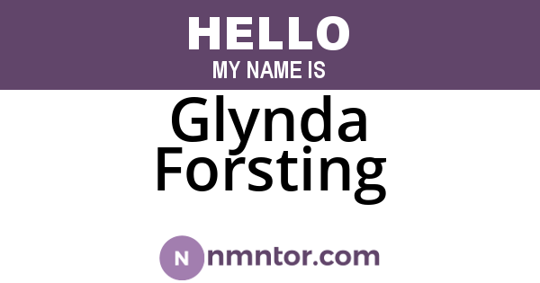 Glynda Forsting