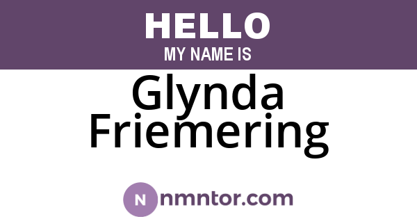 Glynda Friemering