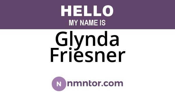 Glynda Friesner