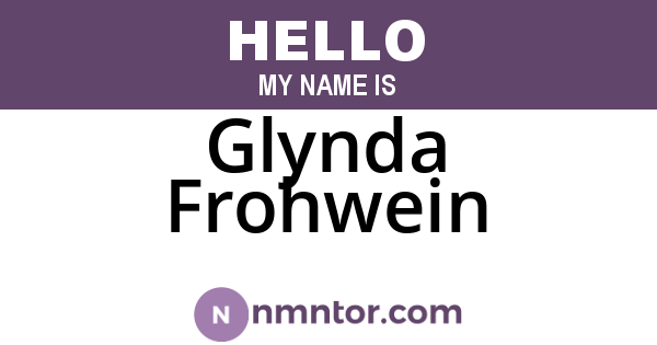 Glynda Frohwein